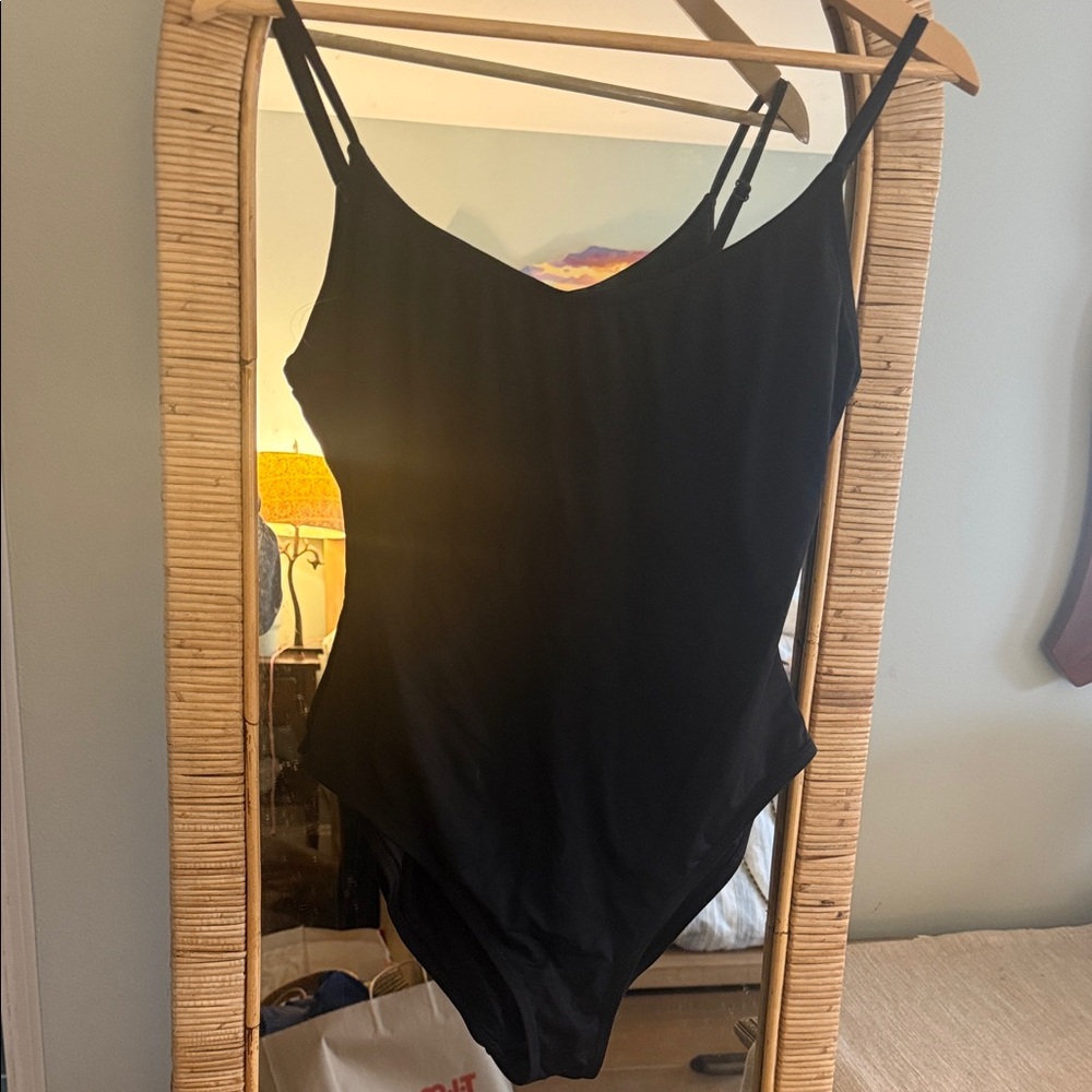 Andie Black One-Piece Swimsuit with Adjustable Straps